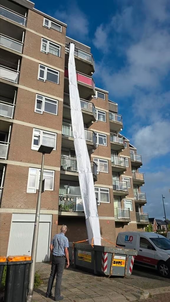 Flexible Schuttrutsche im Einsatz 4