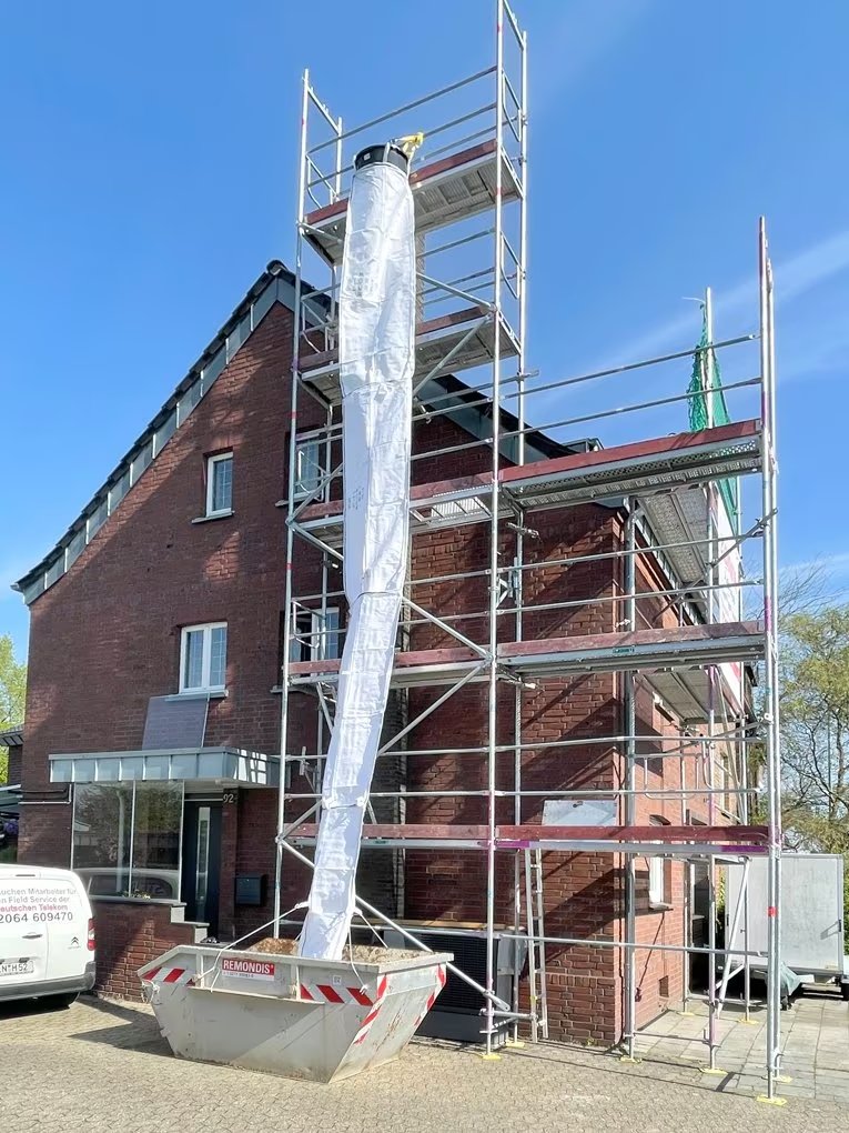 Flexible Schuttrutsche im Einsatz 12
